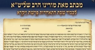 מכתב שכתב הרב אליעזר ברלנד שליט"א לשבת ההתאחדות