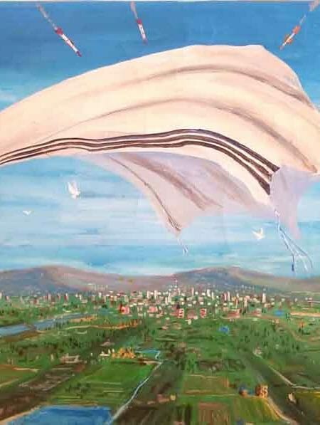 הצייר יהושע וייסמן שיחי - הטלית פרוסה