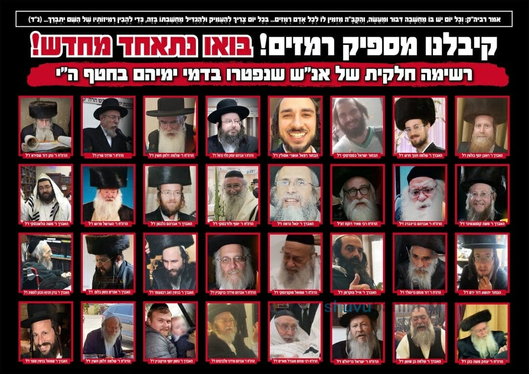 "מדוע מתים כל כך הרבה גדולים בברלסב?" הרב משה ביננשטוק שליט"א נגד המחלוקת בברסלב – ומצגת עם תמונות הנפטרים ז"ל