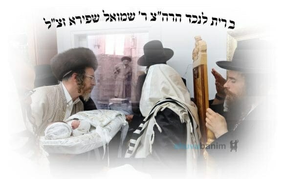 ברית קודש לבן נינו של השרף הקדוש ר' שמואל שפירא זצוק"ל – במעונו של הגה"צ רבי אליעזר ברלנד שליט"א